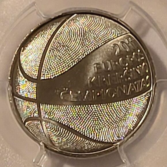 Lithuania 2011 Litas European Basketball Championship MS68 PCGS - Picture 4 of 4